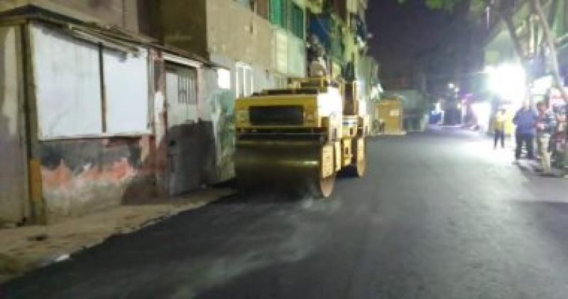 جانب من اعمال الرصف
