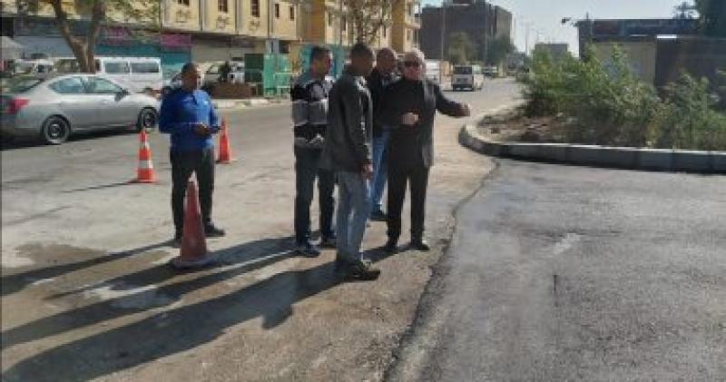 جانب من أعمال الرصف