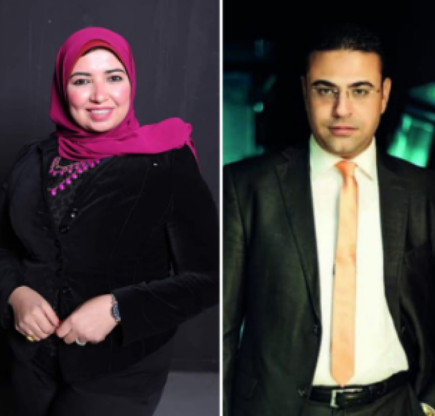 شيماء خليل والمذيع وليد مهران 