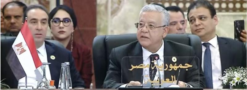 المستشار الدكتورحنفي جبالي خلال القائة كلمتة