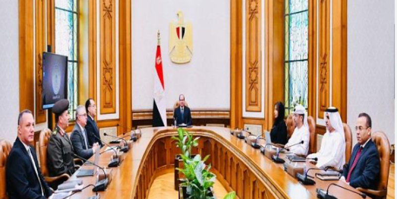 لقاء الرئيس السيسي ورئيس موانيء أبوظبي
