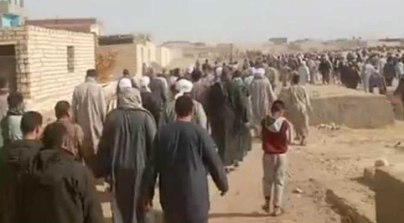 تشيع جثمان ضحايا  ترعة بني مزار 