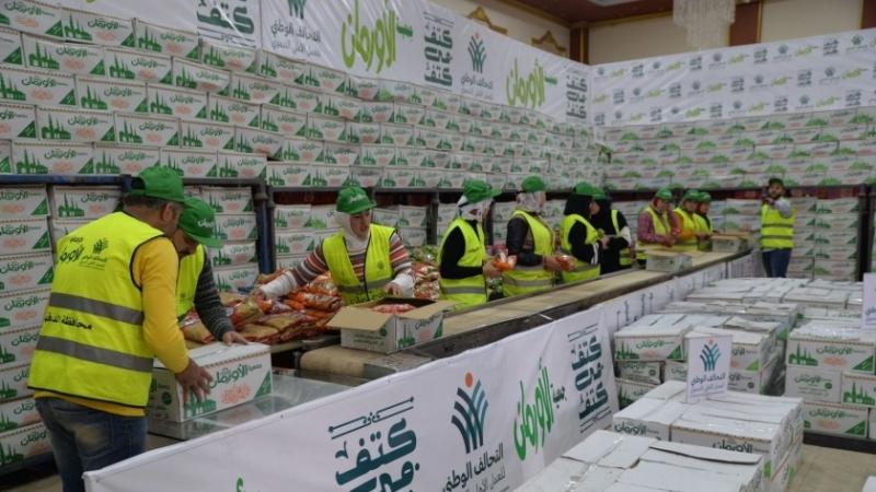 توزيع كراتين مواد غذائية 