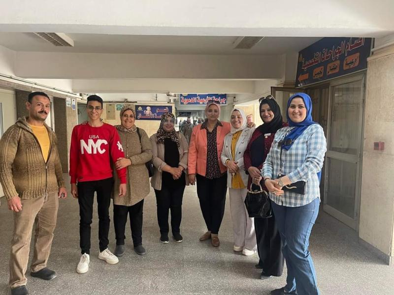 جانب من الزيارة لمستشفيات جامعة الزقازيق ودار الايتام 