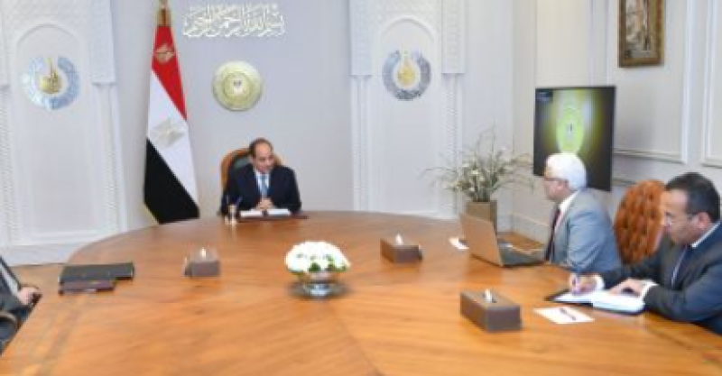 الرئيس السيسي خلال الاجتماع