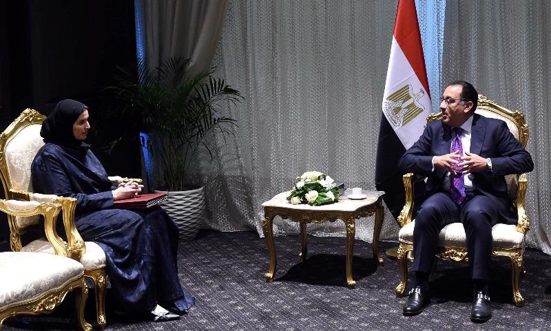 لقاء الدكتور مصطفى مدبولى، رئيس مجلس الوزراء مع وزيرة التنمية الاجتماعية والأسرة فى قطر