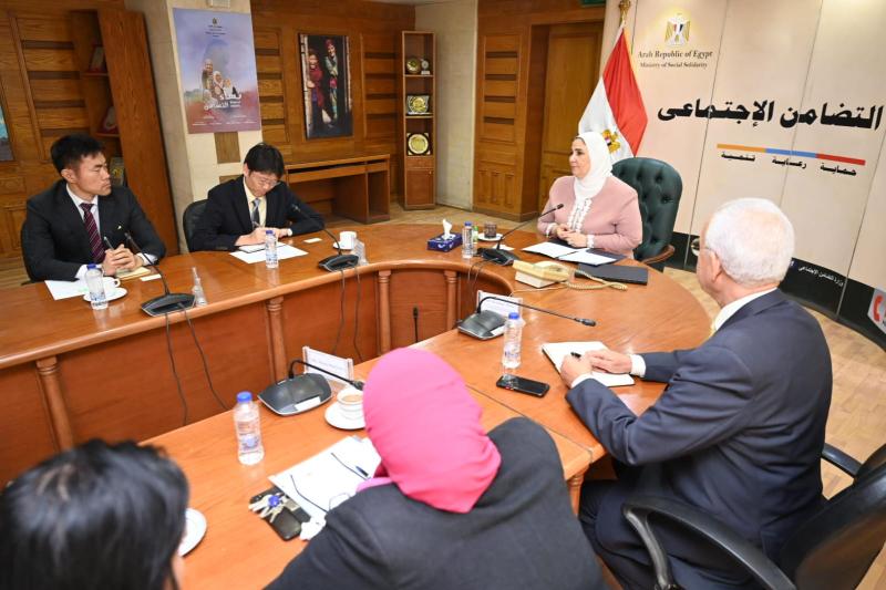 وزيرة التضامن تستقبل الوفد الياباني