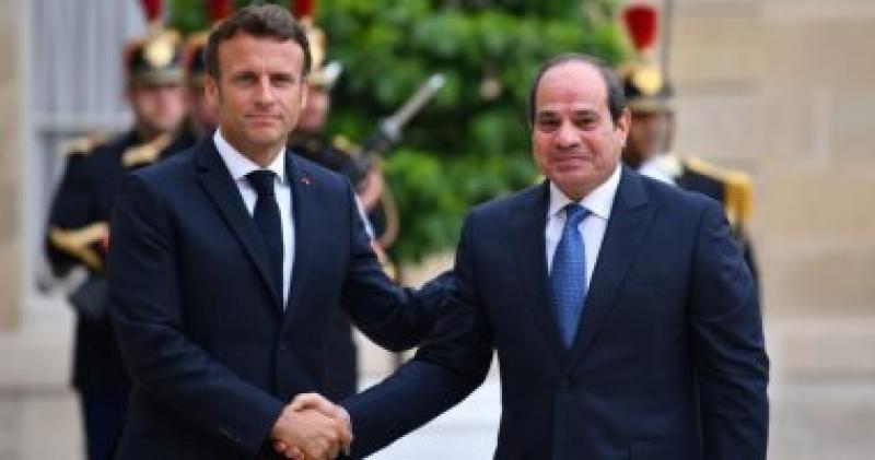 الرئيس  السيسى وماكرون 