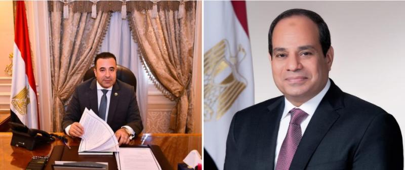 الرئيس السيسى والنائب احمد بدوي 