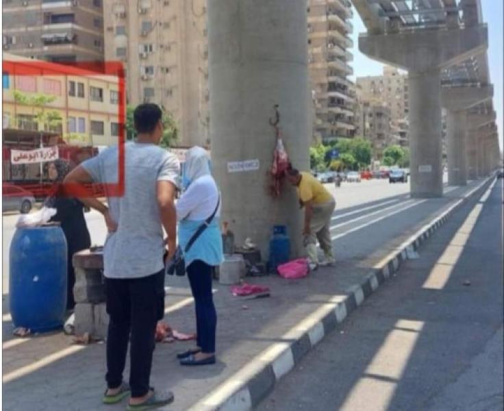 أعتداء أحد الجزارين على  أعمدة -المونوريل