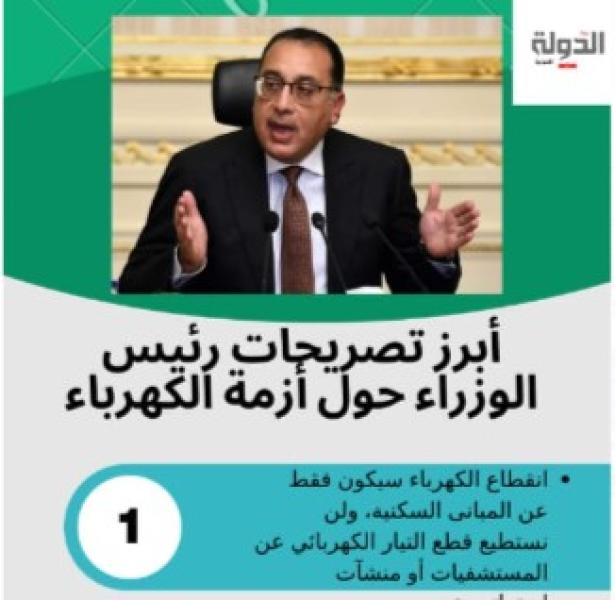 إنفوجراف تصريحات رئيس الوزراء