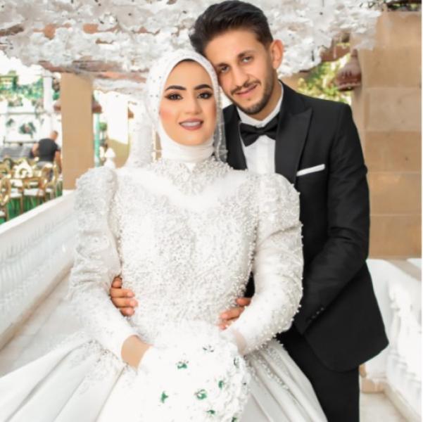 العروسان احمد رجب ودعاء حسن