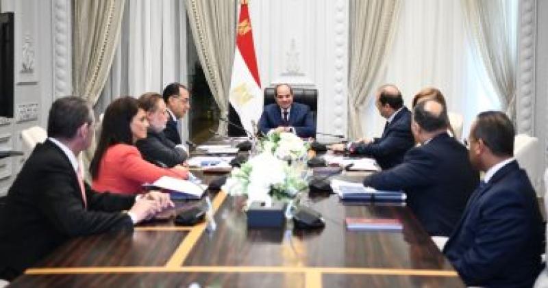 الرئيس عبد الفتاح السيسى خلال الاجتماع