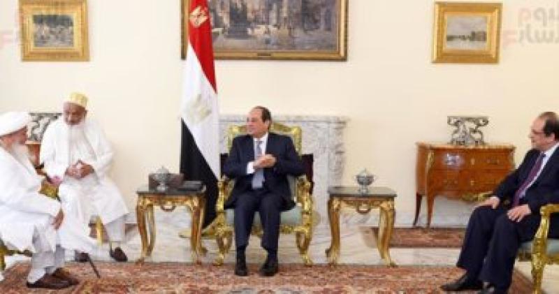 الرئيس السيسى خلال لقائه سلطان البهرة