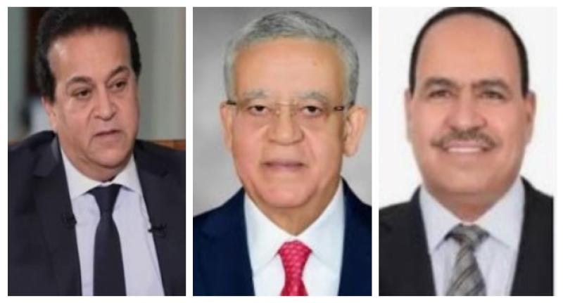 النائب احمد قورةوالمستشار حنفى جبالى ووزير الصحة
