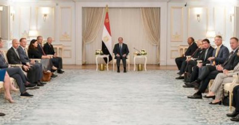الرئيس السيسى مع وفد الكونجرس