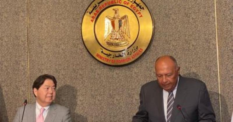 مؤتمر شكري ونظيره الياباني