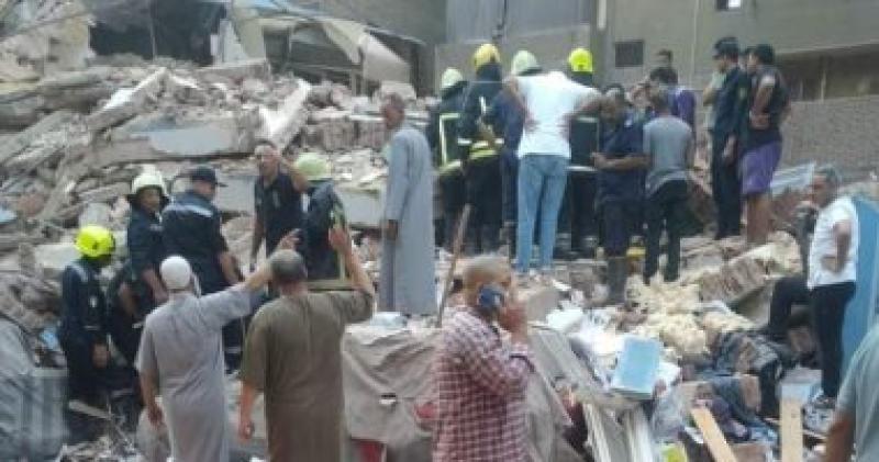 انهيار منزل في حدائق القبة