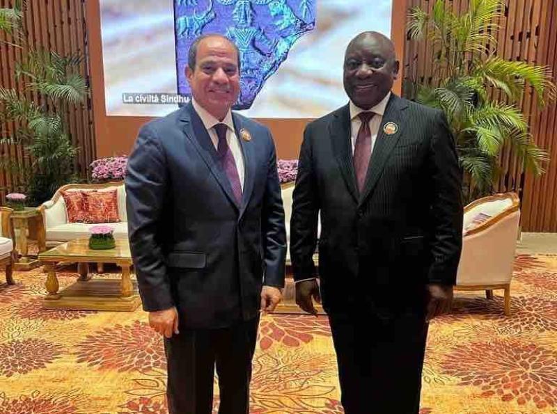 الرئيس السيسي ونظيره الجنوب إفريقي