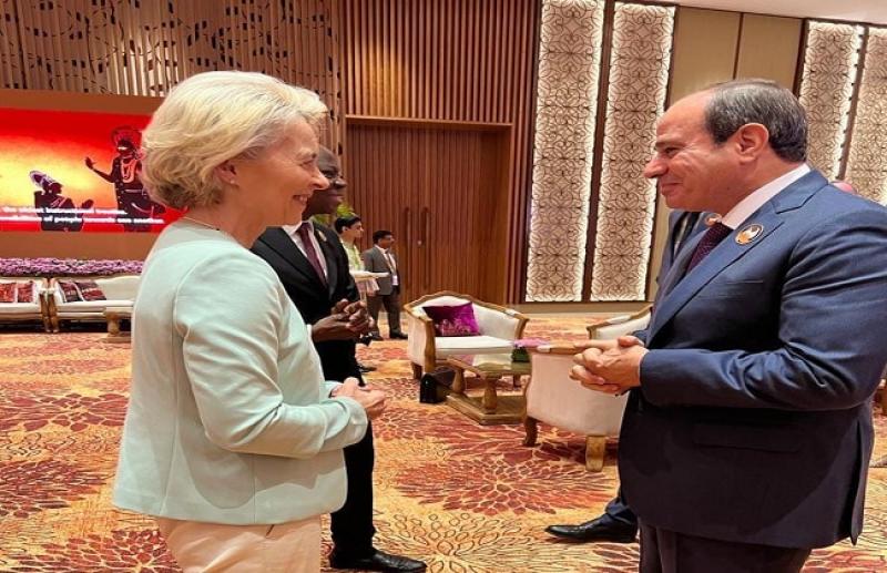 الرئيس يلتقي رئيسة المفوضية الأوروبية