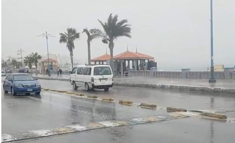هطول أمطار غزيرة بسبب إعصار دانيال