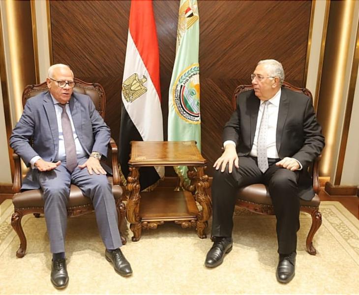 "القصير" و"الغضبان" يبحثان سبل التعاون لدعم القطاع الزراعي في بورسعيد| صور