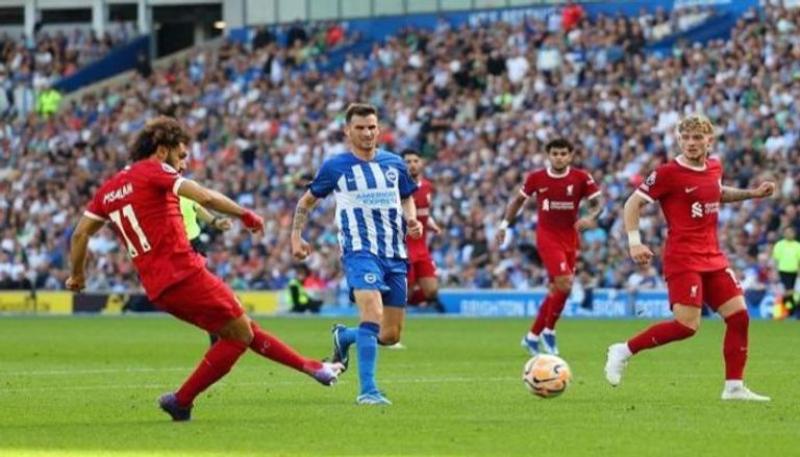 محمد صلاح سجل هدفين امام برايتون
