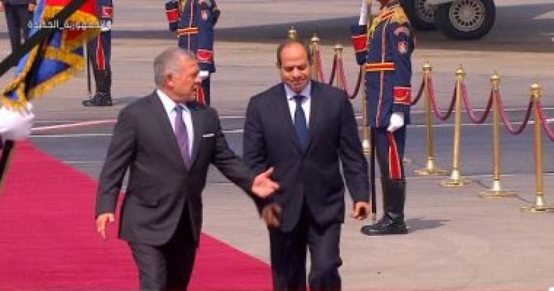 الرئيس السيسي يستقبل العاهل الاردنى