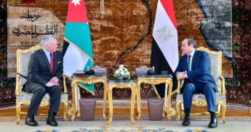 الرئيس عبد الفتاح السيسى والملك عبد الله الثاني العاهل الأردني