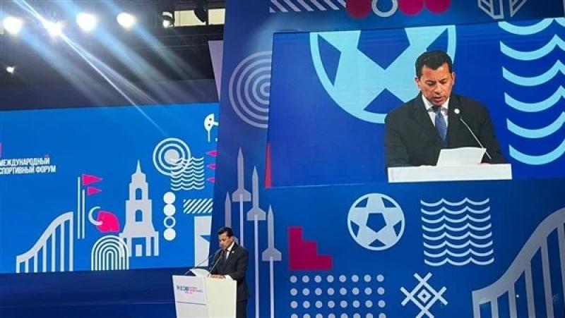 الدكتور أشرف صبحي وزير الشباب والرياضة، في افتتاح المنتدي الدولي بمدينة بيرم الروسية