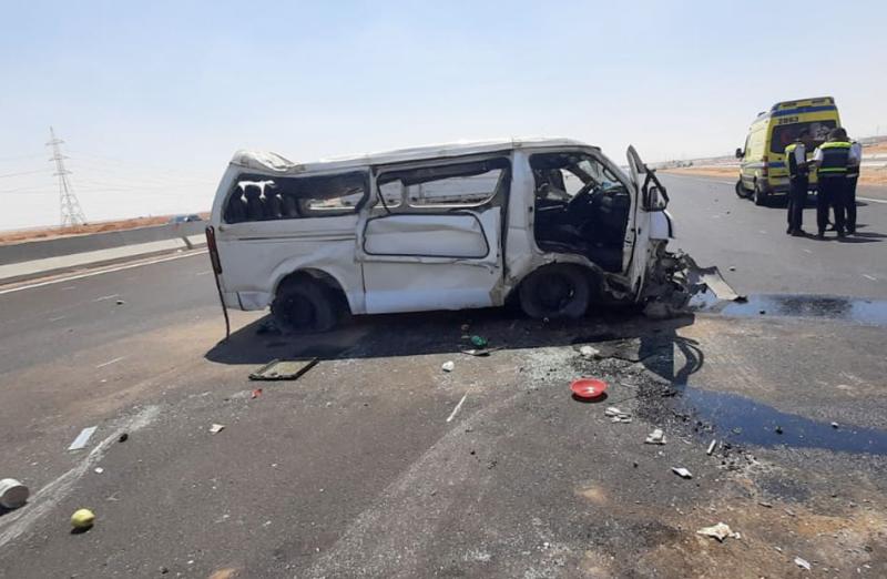 حادث انقلاب ميكروباص - أرشيفية