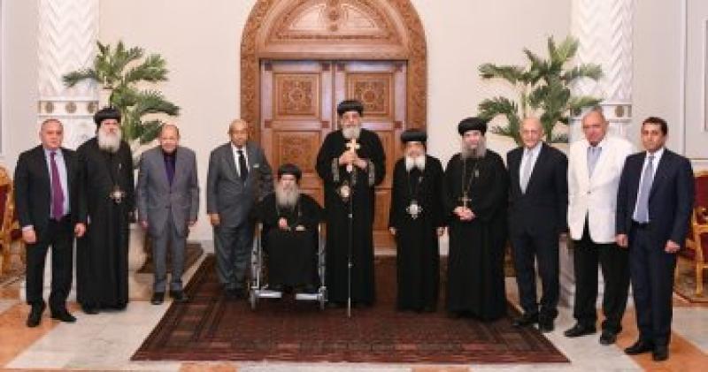 البابا تواضروس الثانى يجتمع بهيئة الأوقاف القبطية