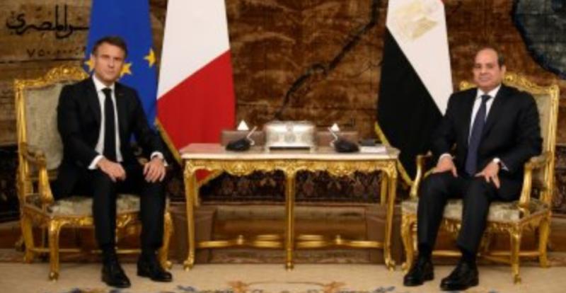 الرئيسان السيسي وماكرون 