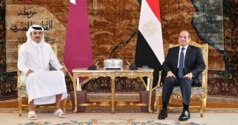الرئيس السيسى وأمير قطر 