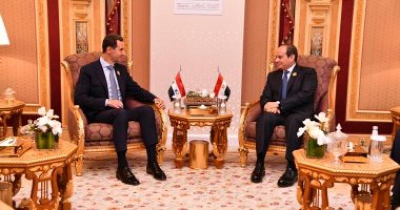 الرئيس عبد الفتاح السيسى ونظيره السورى