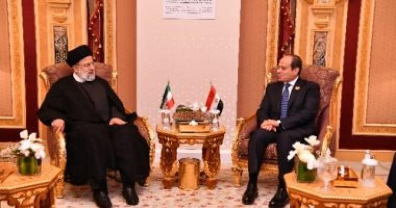الرئيس السيسي ونظيره الإيرانى