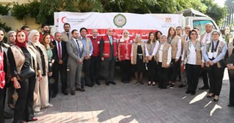 قافلة مساعدات من مجلس وزراء الشئون الاجتماعية العرب إلى غزة
