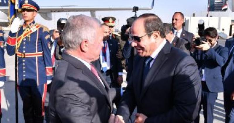 الرئيس السيسى وعاهل الأردن