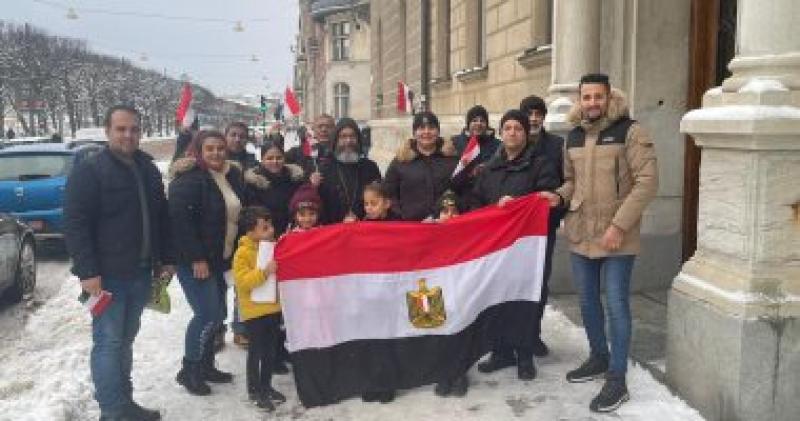 رئيس الجالية بالسويد وسط الثلوج