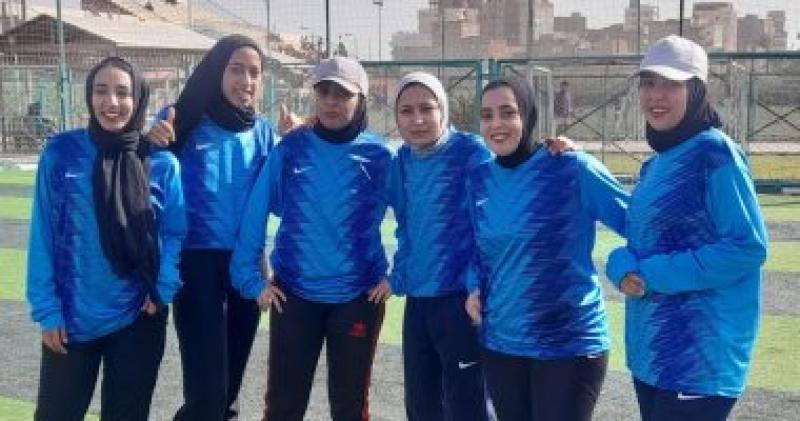 طالبات جامعة المنوفية المشاركات بأولمبياد الفتاة الجامعية بالإسكندرية