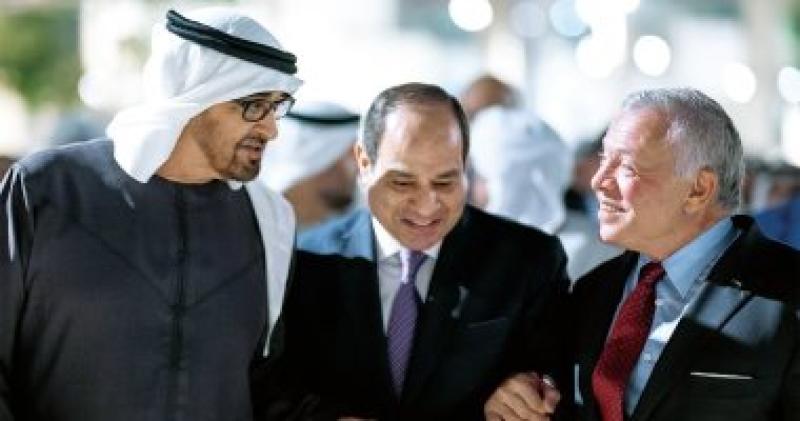 الرئيس السيسى والملك عبد الله والشيخ محمد بن زايد
