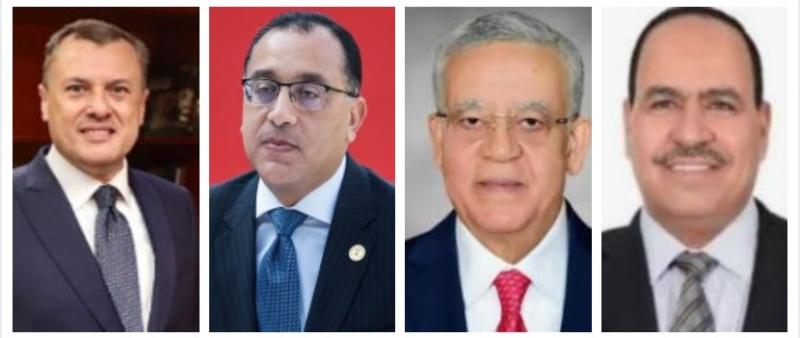 النائب احمد قورة والمستشار حنفى جبالى ورئيس الوزراء ووزير السياحة
