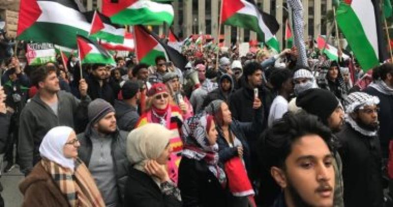 مظاهرات حاشدة لتأييد غزة 