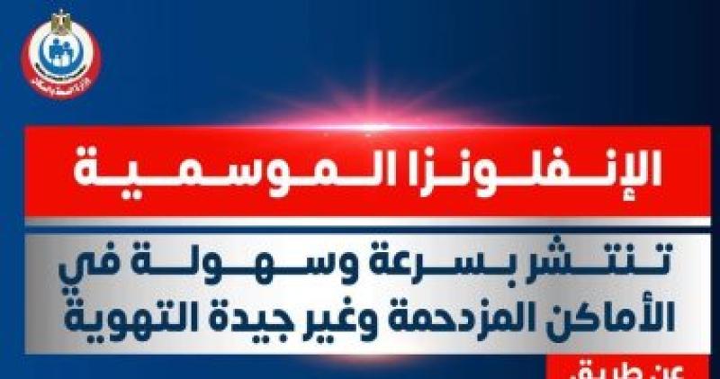الأنفلونزا الموسمية تنتشر بسرعة وسهولة فى الأماكن المزدحمة
