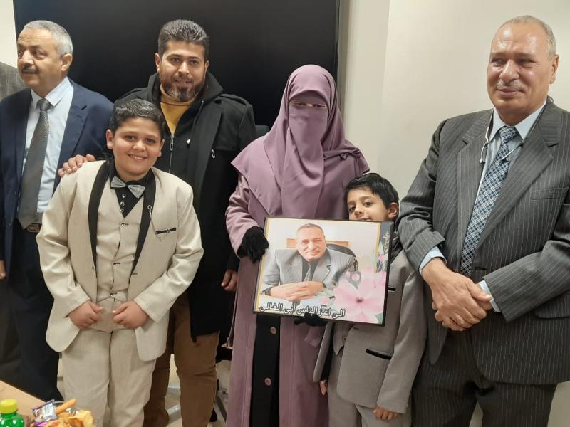 د. جمال عتمان أثناء الاحتفالية والتكريم