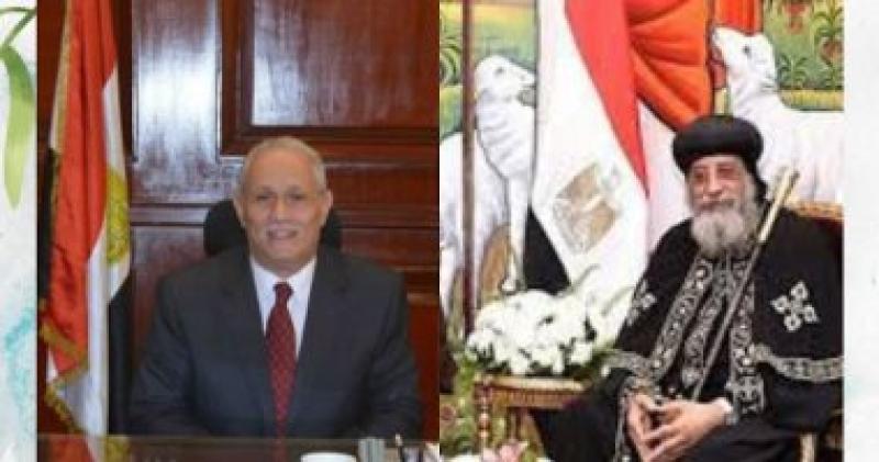 محافظ الأقصر والبابا تواضروس الثاني