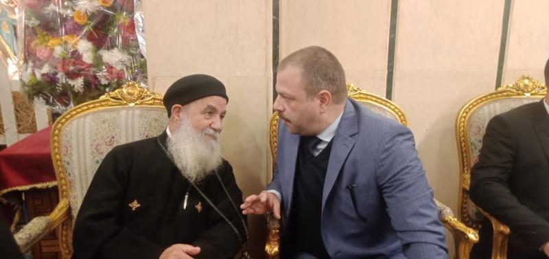 قيادات التحالف الوطني بالقليوبية تقدم التهنئة للانبا مكسيموس اسقف بنها وقويسنا 