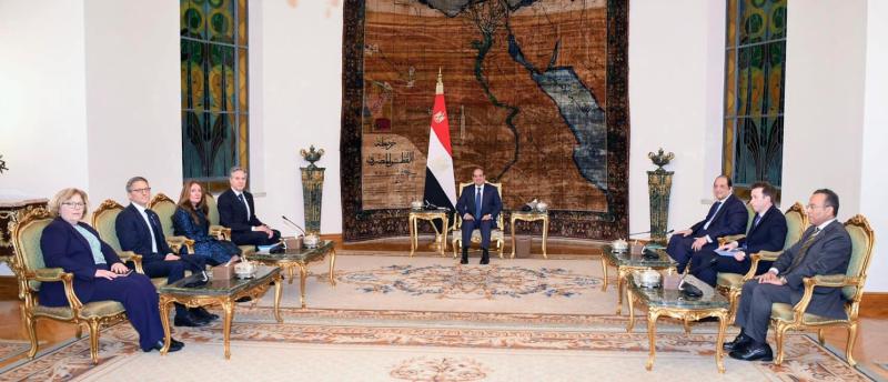اجتماع الرئيس السيسي ووزير خارجية أمريكا