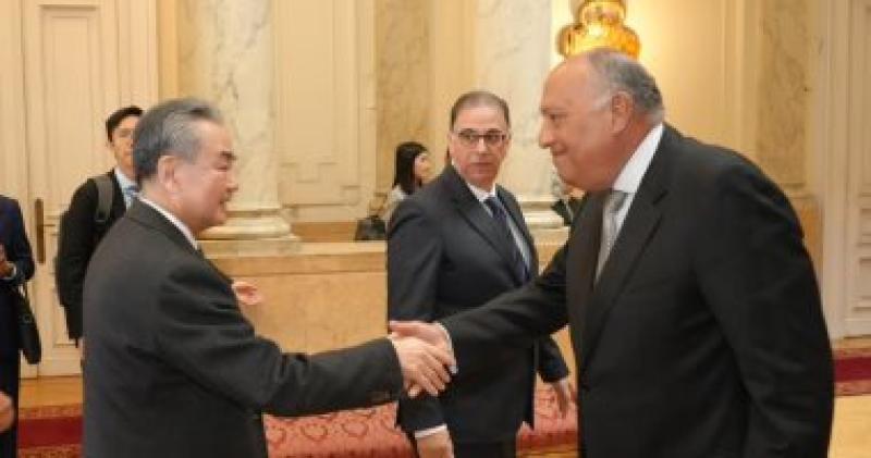 سامح شكرى ووانج بى