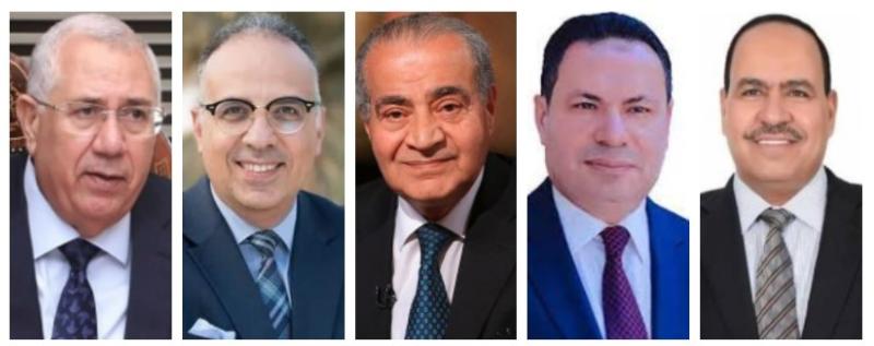 قورة والحصرى ووزراء التموين والرى والزراعة